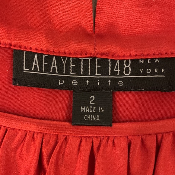 Lafayette 148 Petite Silk Charmeuse Tanks in Blue, Gold and Red - Picture 6 of 10